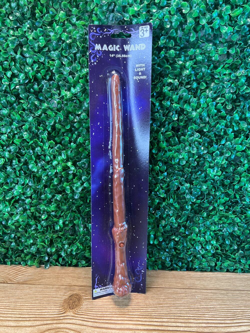 New Brown Magic Wand With Light and Sound 14" Halloween Dress Up Wizard Costume